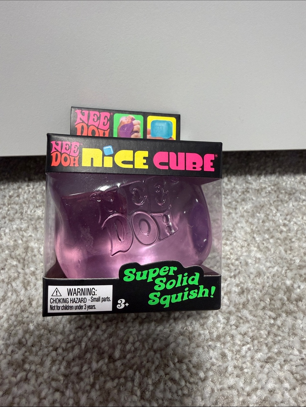 NeeDoh Nice Cube Purple Super Solid Squish NEW